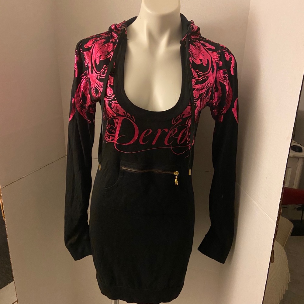 Severing T-shirt hoodie dress